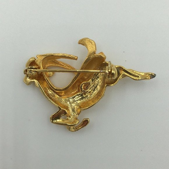 Running Gazelle Gold Tone BROOCH, African Asian Stunning Wild Animal Deer - Picture 2 of 2